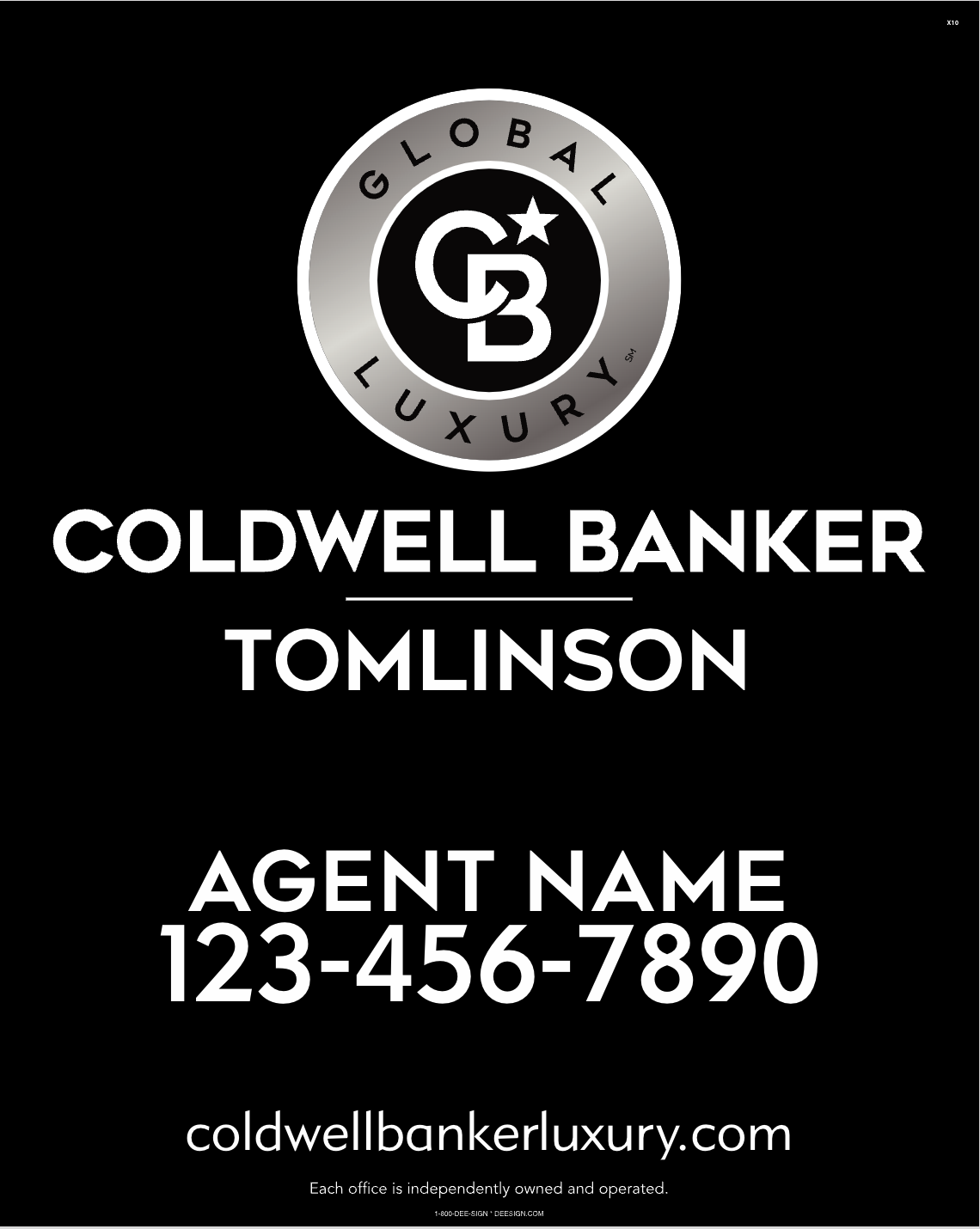 Global Luxury Yard Sign 30x24