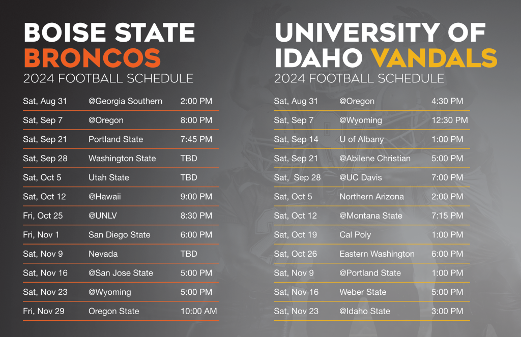 31 - 2-Team Football Schedule