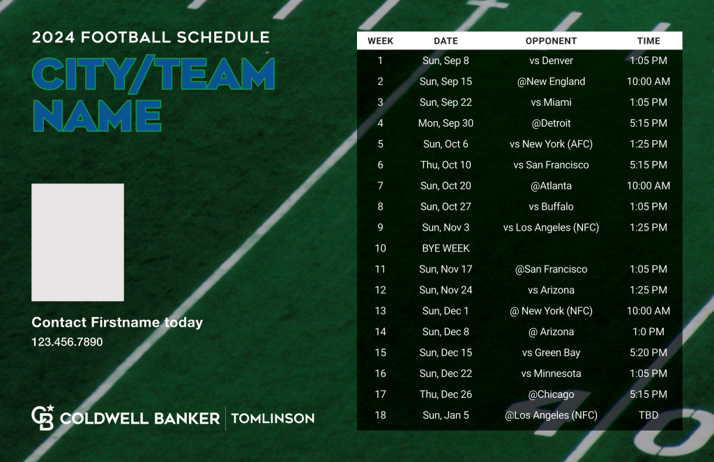 29 - NFL Football Schedule